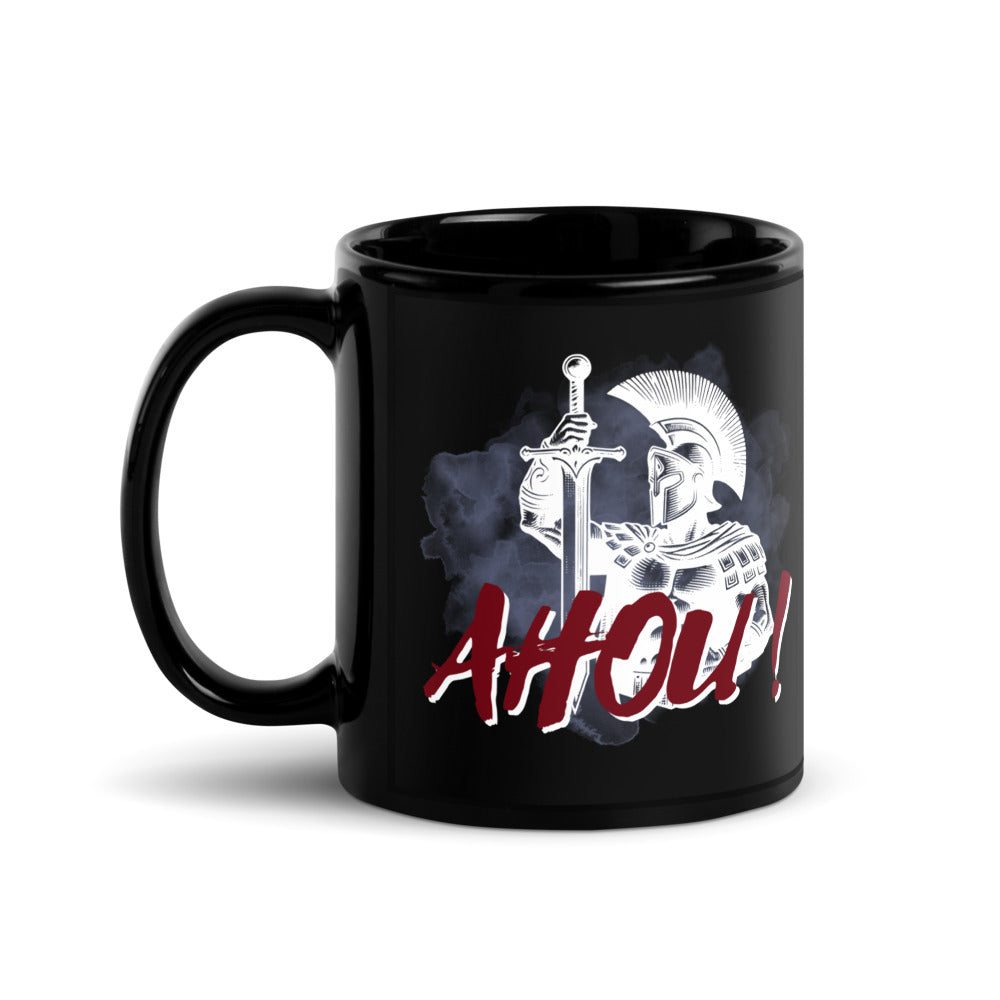Mug brillant noir "AHOU"