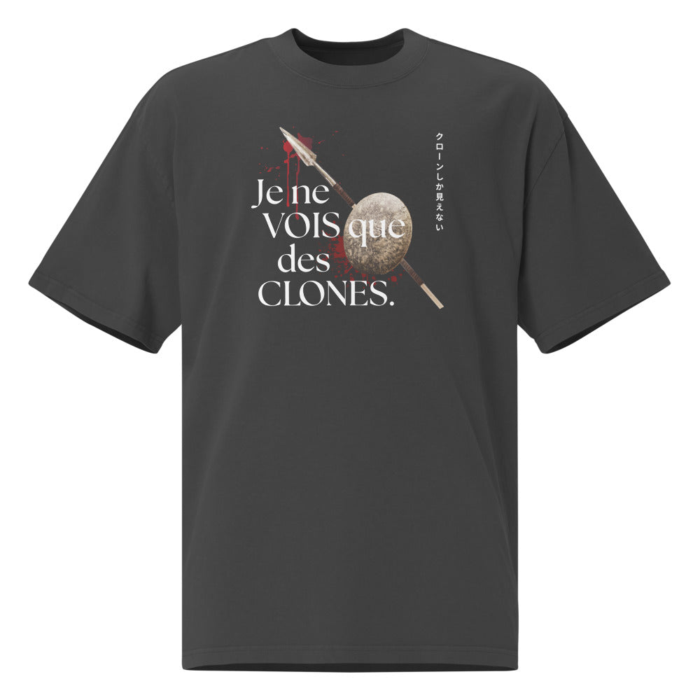 T-shirt Premium Oversize "Je ne vois que des clones"