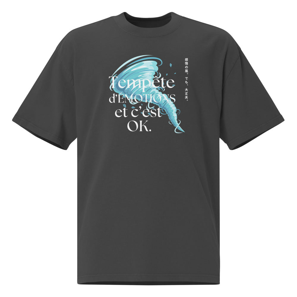 T-shirt Premium Oversize "Tempête d'émotions et c'est ok"