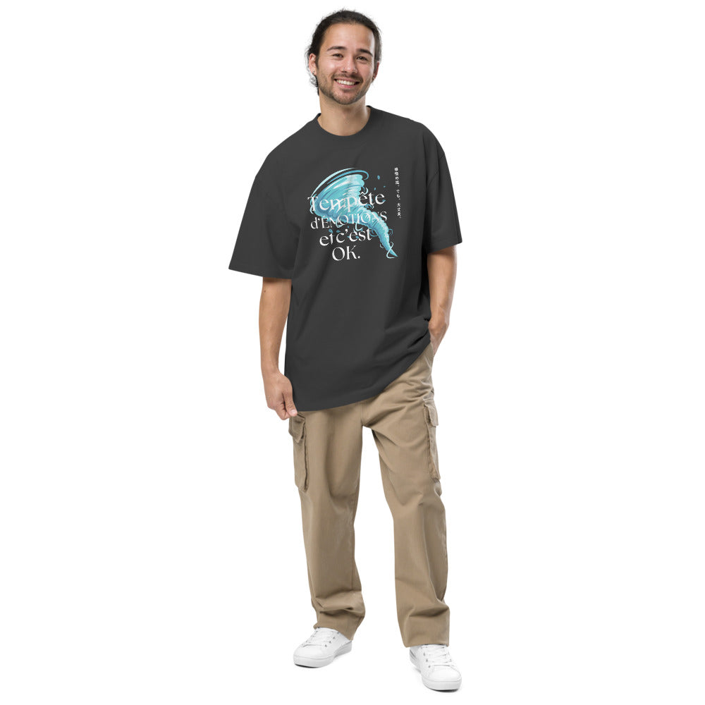 T-shirt Premium Oversize "Tempête d'émotions et c'est ok"