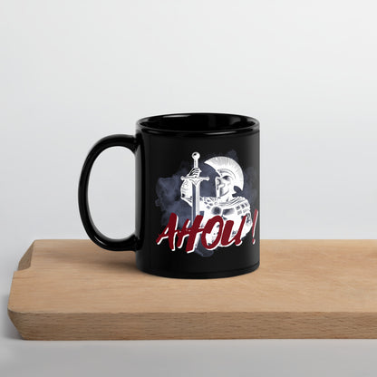 Mug brillant noir "AHOU"