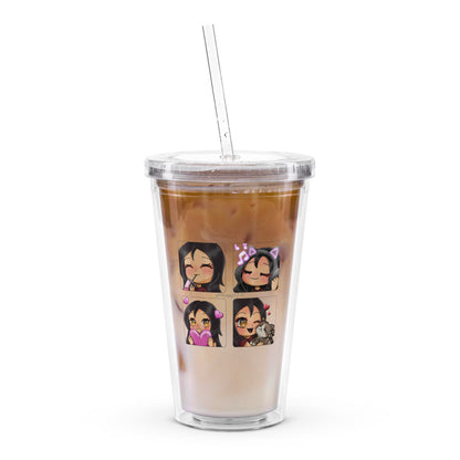 Gobelet en plastique transparent "Emotes Maggy"