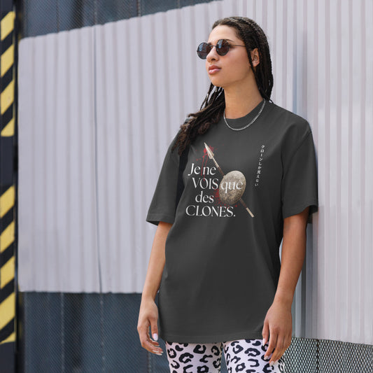 T-shirt Premium Oversize "Je ne vois que des clones"